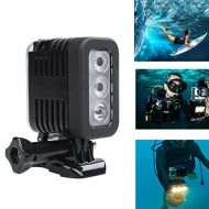 Diving Lights,Hangang Waterproof 30m Diving Light High Power Dimmable LED Underwater Fill Light for GoPro Hero 6/5/5S/4/4S/3+,Underwater Camera with Built-in Battery-Vertical secti