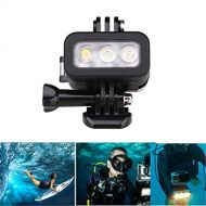 Hangang Underwater Light for GoPro Hero 655S44S3 Dive Light Waterproof 30m(98ft),Fill Light Dimmable High Power 300 Lumens,Suit for Canon, Nikon and other SLR cameras