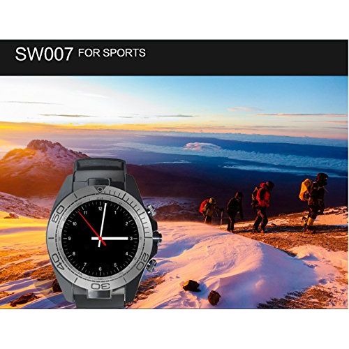  Smartwatch for Andriod,Hangang Smartwatch with Camera Bracelet Watch Android Smartphone with SIM Card Wrist Band for All iPhone and Android Smartphones - SW007 - (Silvery)