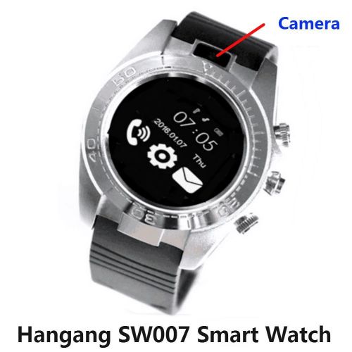  Smartwatch for Andriod,Hangang Smartwatch with Camera Bracelet Watch Android Smartphone with SIM Card Wrist Band for All iPhone and Android Smartphones - SW007 - (Silvery)