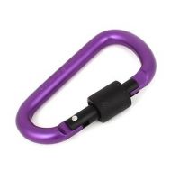 Hanging Tool Spring Loaded Gate Screw Lock Metal Carabiner Hook Purple by Unique Bargains