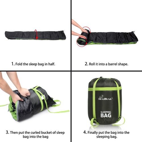  Hanging CASAVIDA Camping Sleeping Bag Gear, Lightweight Portable Waterproof Sleeping Bag for Kids, Adults, Compression Sack 4 Season for Backpacking