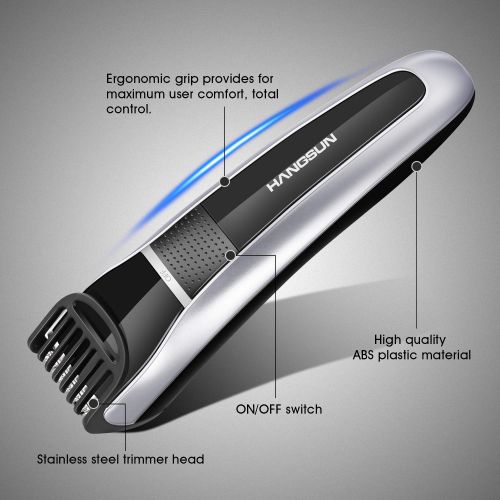  [아마존 핫딜] [아마존핫딜]Hangsun Beard Trimmer Hair Clippers Rechargeable Body Mustache Stubble for Men Cordless Grooming Haircut Kit HC150 with Adjustable Blade Combs and Safety Lock