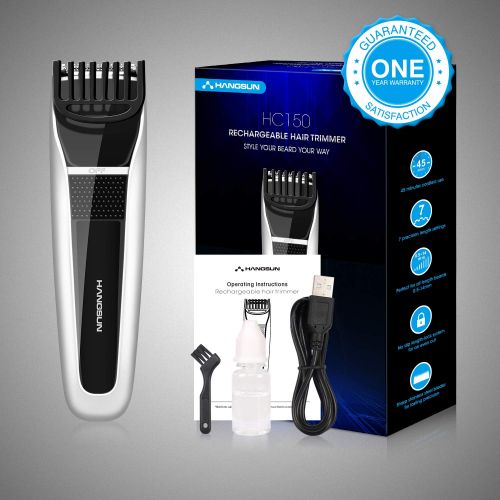  [아마존 핫딜] [아마존핫딜]Hangsun Beard Trimmer Hair Clippers Rechargeable Body Mustache Stubble for Men Cordless Grooming Haircut Kit HC150 with Adjustable Blade Combs and Safety Lock