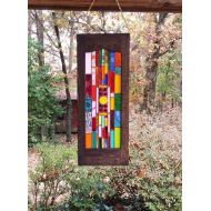 Hankbarnes1234 Beautiful Hanging stained glass panel gift suncatcher stained glass panel stained glass window