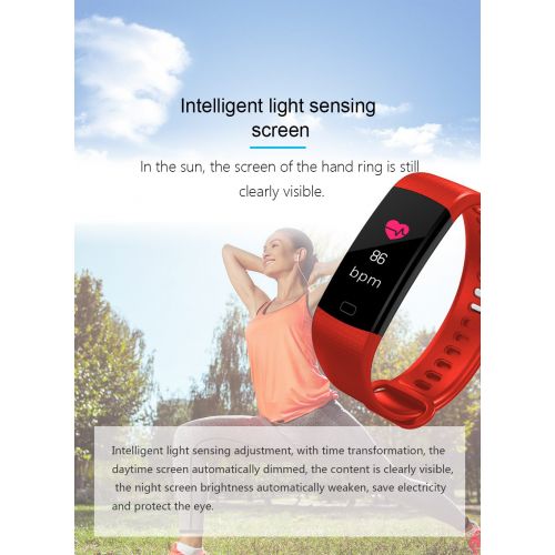  Hanmery Fitness Tracker with Heart Rate Monitor, IP67 Waterproof Sports Smart Wristband with Sleep Monitor Calorie Counter Pedometer Find Phone for Kids Women Men