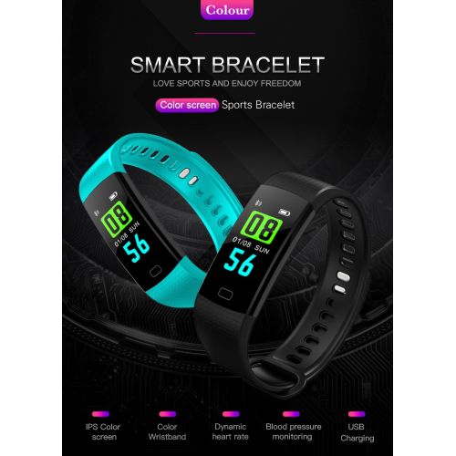  Hanmery Fitness Tracker with Heart Rate Monitor, IP67 Waterproof Sports Smart Wristband with Sleep Monitor Calorie Counter Pedometer Find Phone for Kids Women Men