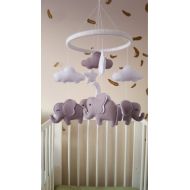 /Hanna722011 baby mobile, elephant mobile, cot mobile, nursery mobile, baby shower gift, baby gift,