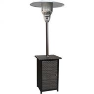 Hanover 41000 BTU Square Wicker Propane Patio Heater, 7, BrownHammered Bronze