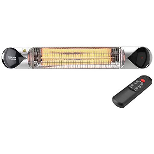  Hanover HAN1051IC-SLV-35.4 in Modern Efficient Steel Electric Heater-3 Heat Settings, Up to 1500W, Silver