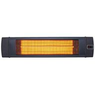 Hanover HAN1041IC-BLK-34.6 in Modern Efficient Steel Electric Heater-3 Heat Settings, Up to 1500W, Black