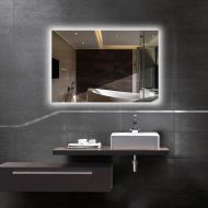Hans& Alice LED Backlit Mirror, Bathroom Lighted Makeup MirrorDimmable, Anti Fog, Touch Screen and 90+ CRI (32x24)