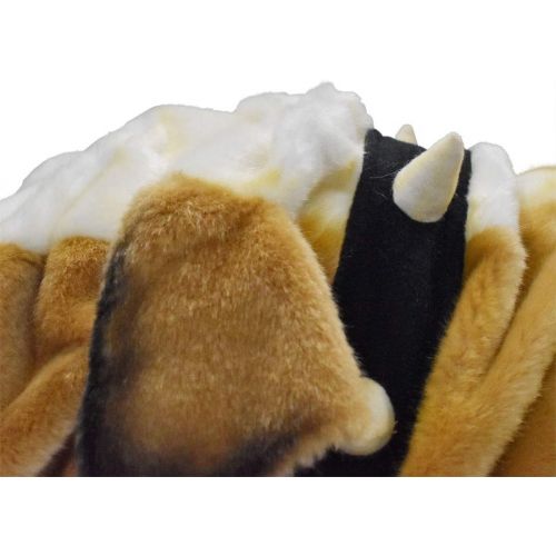  Hansa British Bulldog Collectible Plush, TanWhite, 30