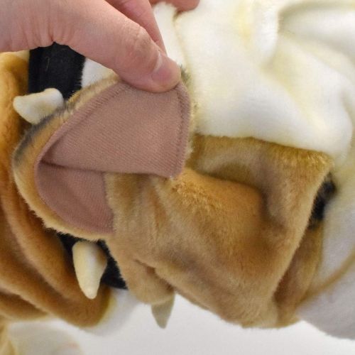  Hansa British Bulldog Collectible Plush, TanWhite, 30