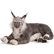 Hansa Laying Lynx Collectible Plush, Grey, 27.5