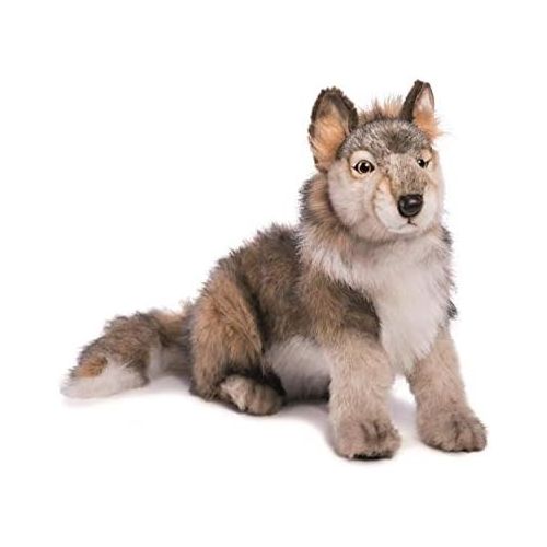  Hansa Seated Wolf Cub Plush