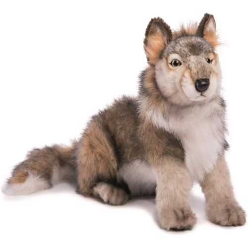  Hansa Seated Wolf Cub Plush