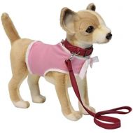 Hansa Chihuahua with Pink Coat and Leash Plush