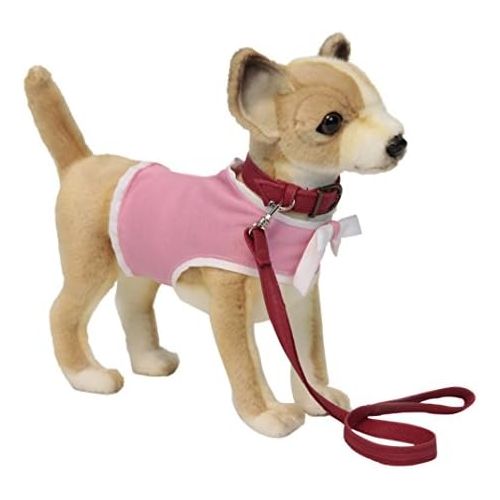  Hansa Chihuahua with Pink Coat and Leash Plush