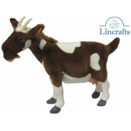  Hansa Toy International BrownWhite Goat Plush Soft Toy by Hansa Sold by Lincrafts 4623 SALE