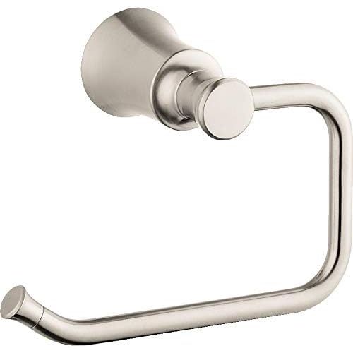  hansgrohe Joleena Toilet Paper Holder 5-inch Transitional Accessories in Brushed Nickel, 04787820