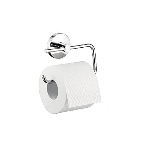  hansgrohe Toilet Paper Holder Easy Install 6-inch Modern Accessories in Chrome, 40526000,Small