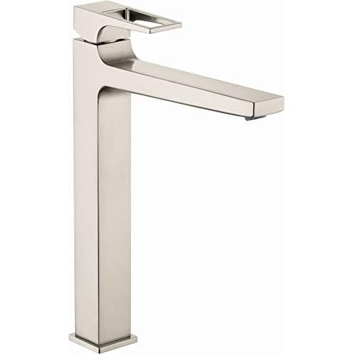  hansgrohe Metropol Modern Low Flow Water Saving 1-Handle 1 13-inch Tall Bathroom Sink Faucet in Brushed Nickel, 74513821