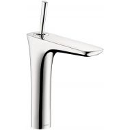 hansgrohe PuraVida Luxury Easy Clean 1-Handle 1-Hole 12-inch Tall Bathroom Sink Faucet in Chrome, 15081001
