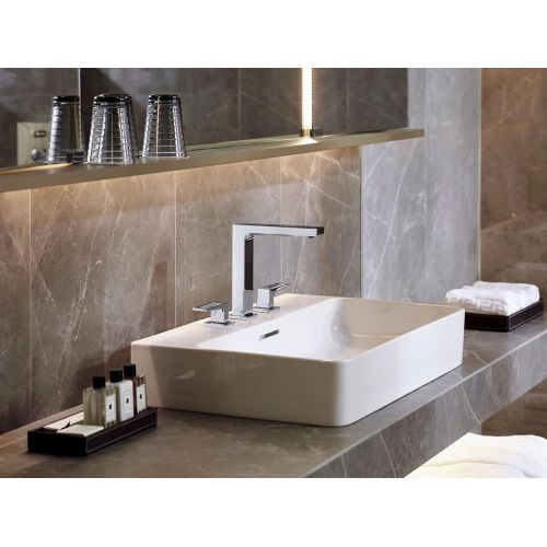  hansgrohe Metropol Modern Low Flow Water Saving 2-Handle 3 7-inch Tall Bathroom Sink Faucet in Brushed Nickel, 74517821