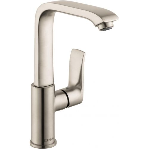  hansgrohe Metris Modern Upgrade Easy Install 1-Handle 1 10-inch Tall Bathroom Sink Faucet in Brushed Nickel, 31087821