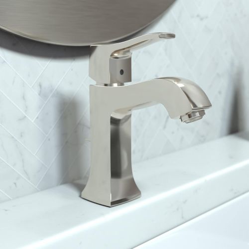  hansgrohe Metris C Classic Replacement Easy Clean 1-Handle 1 7-inch Tall Bathroom Sink Faucet in Polished Nickel, 31075831