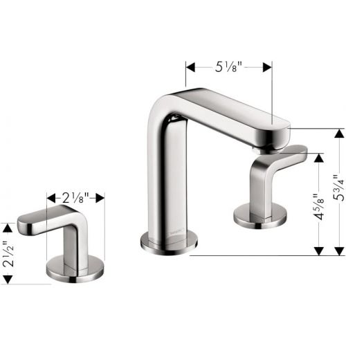  hansgrohe Metris S Modern Low Flow Water Saving 2-Handle 3 6-inch Tall Bathroom Sink Faucet in Chrome, 31067001