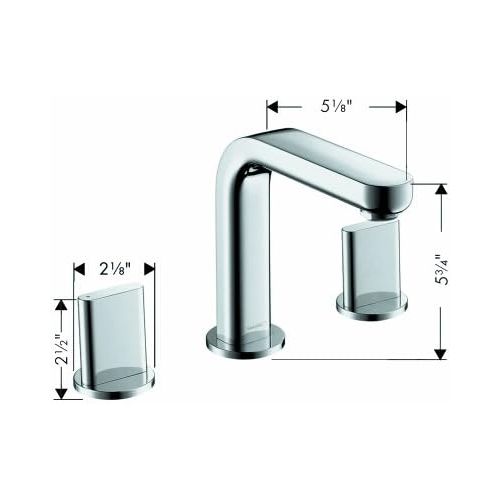  hansgrohe Metris S Modern Low Flow Water Saving 2-Handle 3 6-inch Tall Bathroom Sink Faucet in Chrome, 31063001