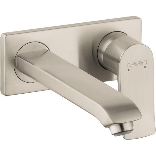  hansgrohe Metris Modern Upgrade Easy Install 1-Handle 2 5-inch Tall Bathroom Sink Faucet in Brushed Nickel, 31086821