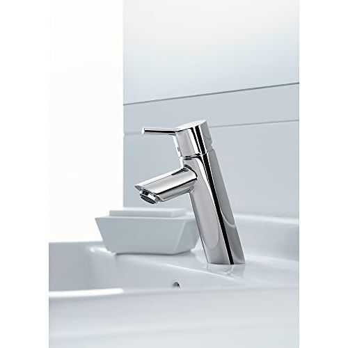  hansgrohe Talis S Modern Timeless Easy Clean 1-Handle 7-inch Tall Bathroom Sink Faucet in Brushed Nickel, 32040821