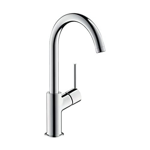  hansgrohe Talis S Modern Timeless Easy Clean 1-Handle 12-inch Tall Bathroom Sink Faucet in Chrome, 32082001
