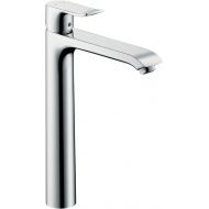 hansgrohe Metris Modern Upgrade Easy Install 1-Handle 1 5-inch Tall Bathroom Sink Faucet in Chrome, 31082001