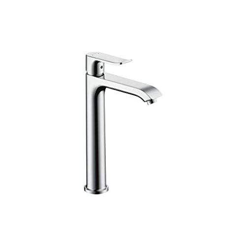  hansgrohe Metris Modern Timeless Easy Clean 1-Handle 1 10-inch Tall Bathroom Sink Faucet in Chrome, 31183001,Medium