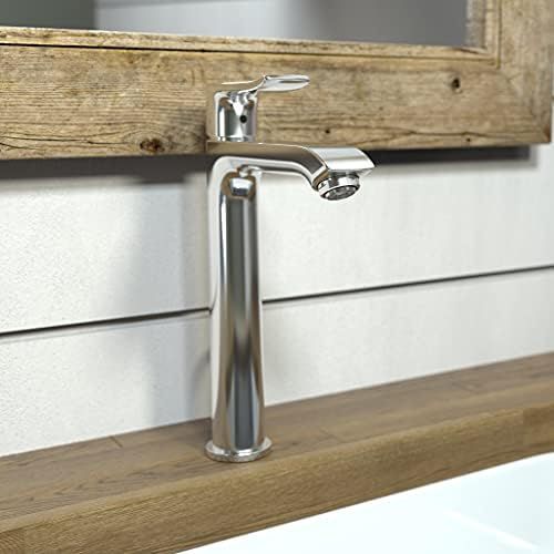  hansgrohe Metris Modern Timeless Easy Clean 1-Handle 1 10-inch Tall Bathroom Sink Faucet in Chrome, 31183001,Medium