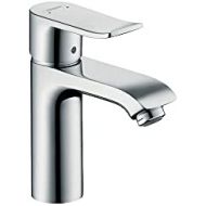 hansgrohe Metris Modern Upgrade Easy Install 1-Handle 1 7-inch Tall Bathroom Sink Faucet in Chrome, 31080001,Small