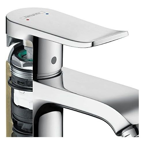  hansgrohe Metris Modern Upgrade Easy Install 1-Handle 1 7-inch Tall Bathroom Sink Faucet in Chrome, 31080001,Small