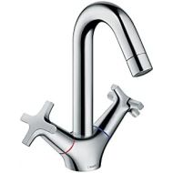 hansgrohe Logis Classic Classic Low Flow Water Saving 2-Handle 1 9-inch Tall Bathroom Sink Faucet in Chrome, 71270001,Small