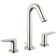 hansgrohe Logis Modern Low Flow Water Saving 2-Handle 3 9-inch Tall Bathroom Sink Faucet in Brushed Nickel, 71533821