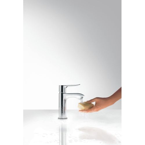  hansgrohe Metris Modern Upgrade Easy Install 1-Handle 1 6-inch Tall Bathroom Sink Faucet in Chrome, 31088001,Small