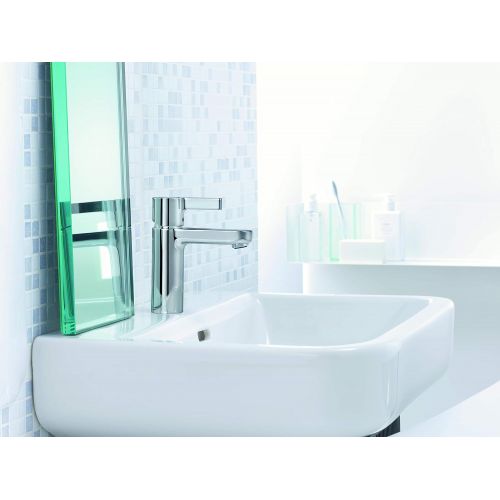  hansgrohe Metris S Modern Low Flow Water Saving 1-Handle 1 6-inch Tall Bathroom Sink Faucet in Brushed Nickel, 31060821