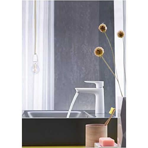  hansgrohe Talis E Modern Easy Install Easy Clean 1-Handle 1 6-inch Tall Bathroom Sink Faucet in Brushed Nickel, 71710821