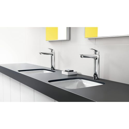  hansgrohe Logis Modern Low Flow Water Saving 1-Handle 1 10-inch Tall Bathroom Sink Faucet in Chrome, 71090001