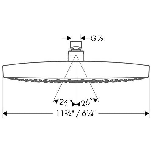  Hansgrohe 27387001 Rain dance Showerhead, Chrome