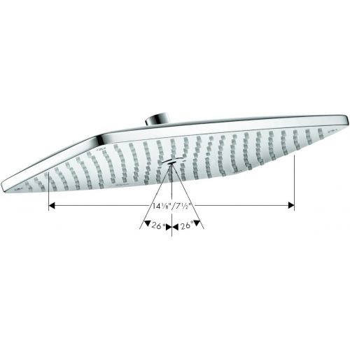  Hansgrohe 27380001 Raindance E 240 AIR 1-Jet Showerhead, Chrome