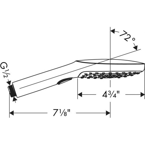  Hansgrohe 4529000 Raindance Select S120 Low Flow 2.0 GPM Hand Shower, Chrome